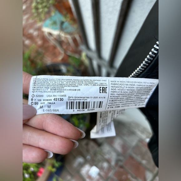 Mango Genuine Leather Biker Jacket in Black - Picture 11 of 14